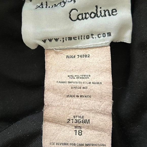 Size 18 Black Elastic Waist Pull On Velour Slacks by Always Caroline - Picture 5 of 7